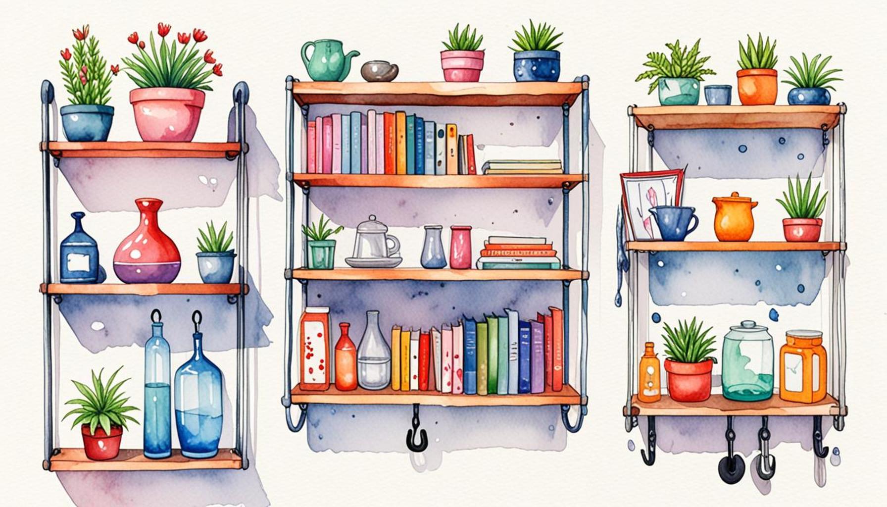 Vertical Space: How to Use Shelves and Hooks to Organize with Style